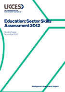 Sector Skills Assessment 2012 front cover